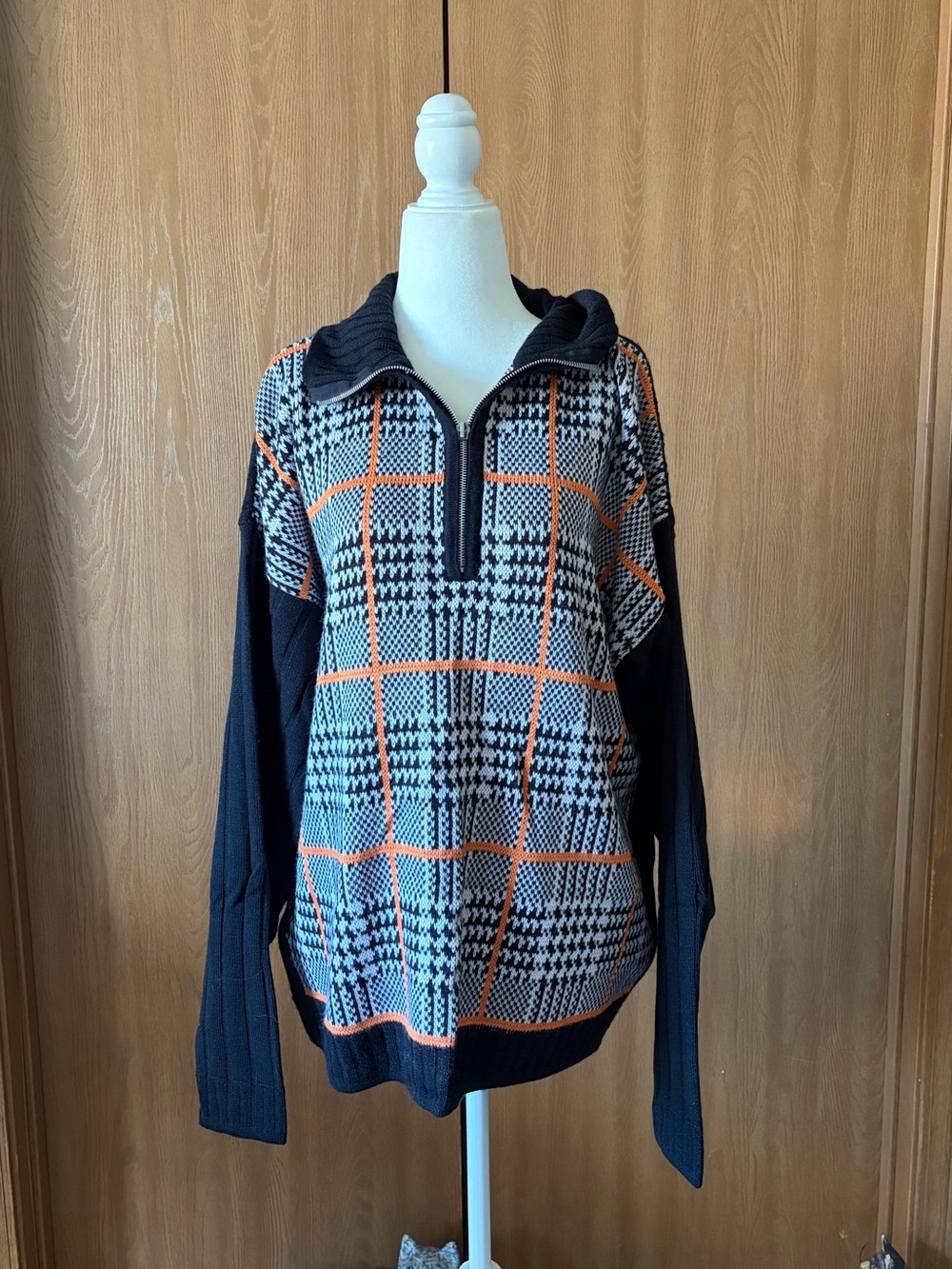 90s Forum multicoloured quarter zip sweater